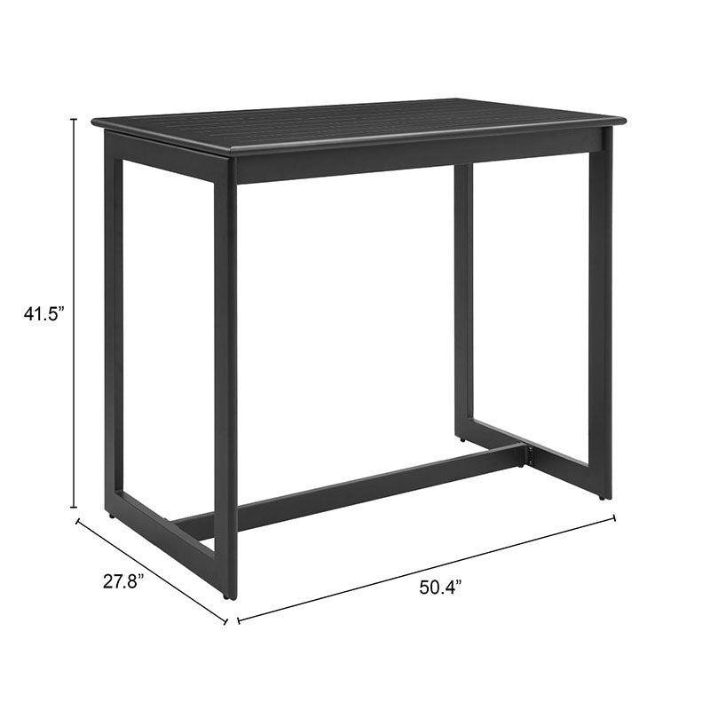 Midnight Wave Bar Table Black