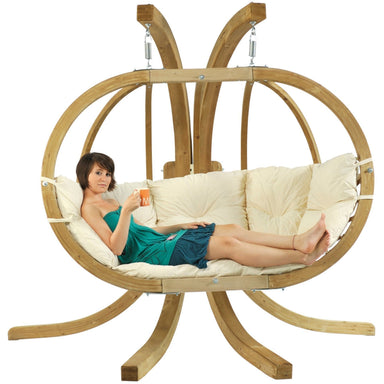 Amazonas Globo hanging Chair Double Seater Royal Natura with stand
