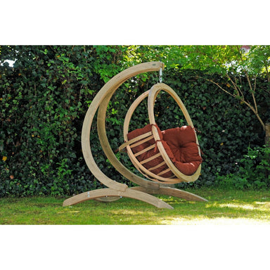 Amazonas Globo hanging chair single terracotta with stand