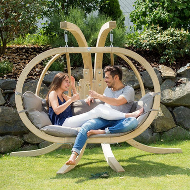 Amazonas globo royal chair in silver with people sitting