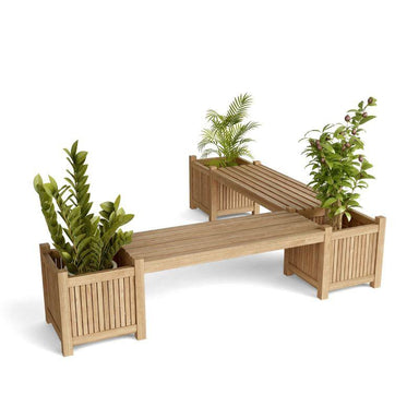 Anderson teak planter bench