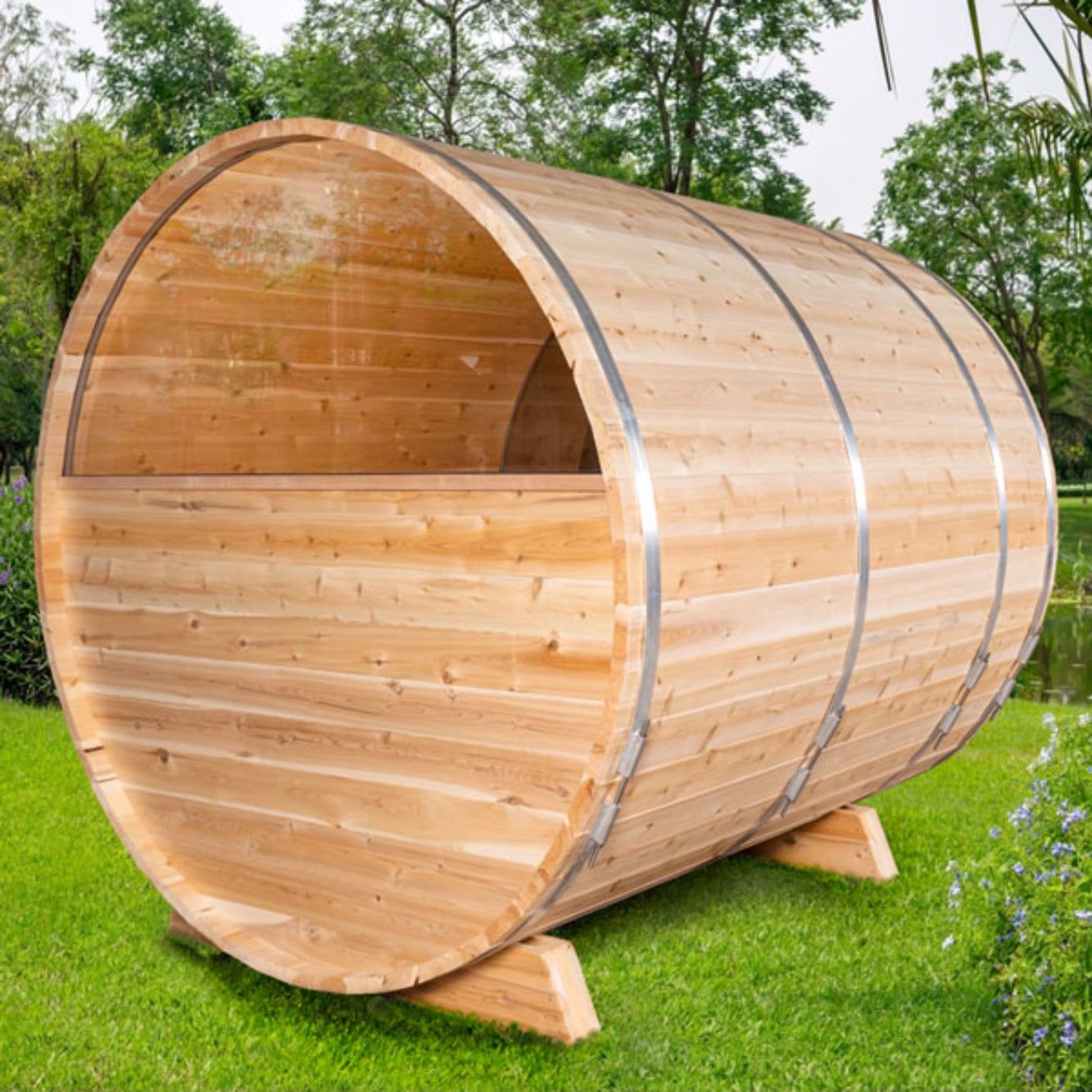 Dundalk Leisurecraft Serenity MP 4 Person Barrel Sauna