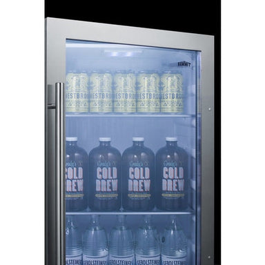 Summit appliance shallow refrigerator with drinks