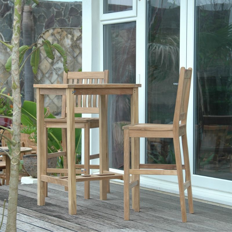 Anderson Teak Bahama Avalon 3-Pieces Square Bar Set