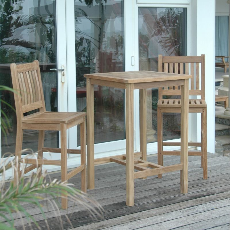 Anderson Teak Bahama Avalon 3-Pieces Square Bar Set