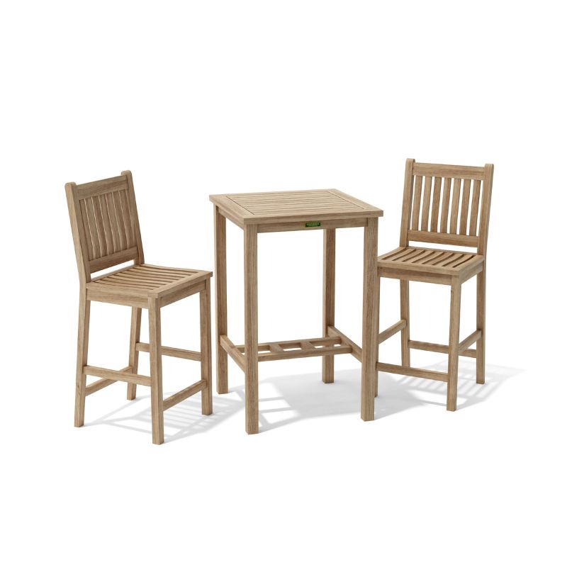 Anderson Teak Bahama Avalon 3-Pieces Square Bar Set