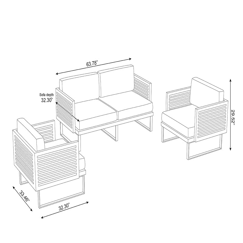 Aluminum patio furniture sets