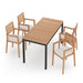 Rhodes 5 Piece Dining Set with 72 in. Table