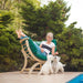 Amazonas globo chair by the pool with dogs beside