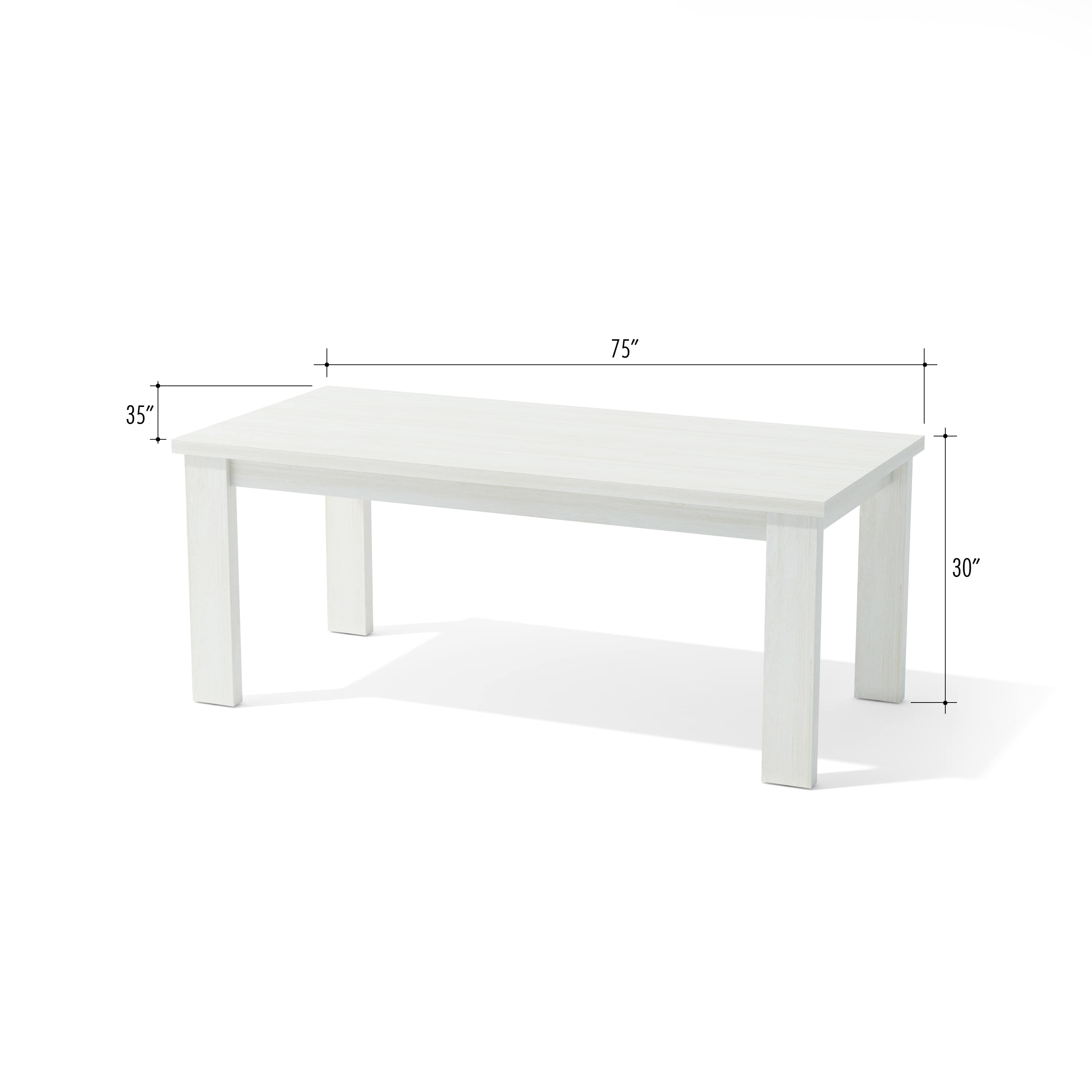 Anderson teak white dining table
