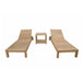 Anderson teak chaise lounge set with table no cushion