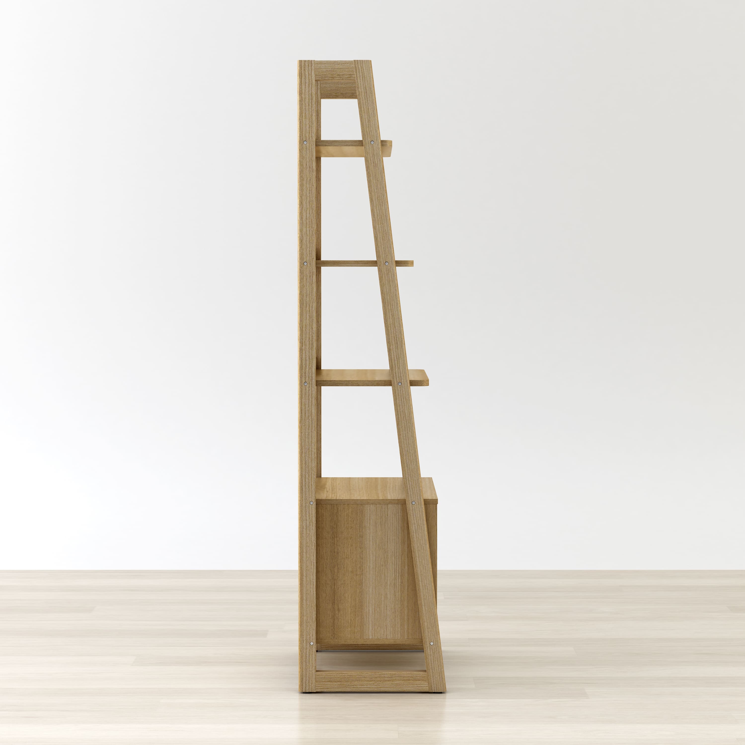 Anderson teak ladder bookshelf - side view