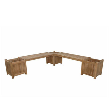 Anderson teak planter and bench