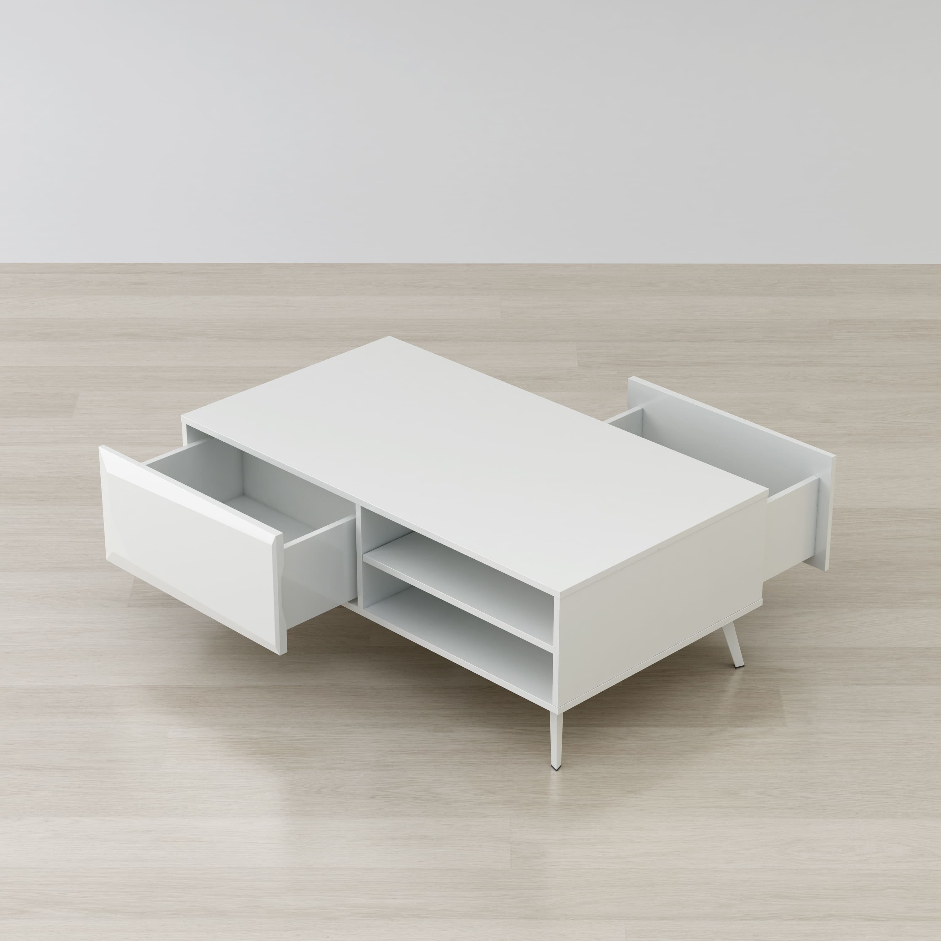 Anderson teak small short coffee table in white