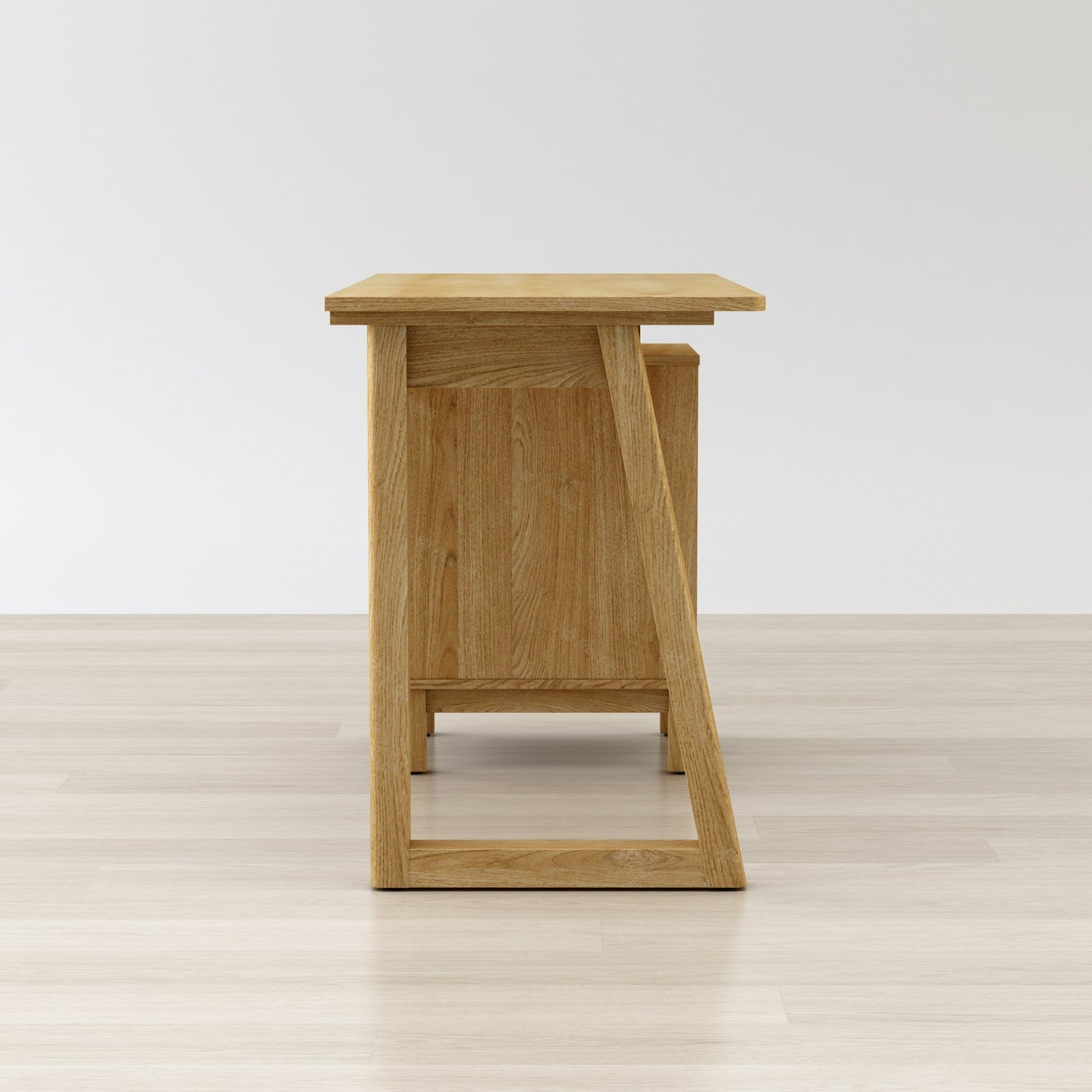 Anderson teak wood desk - side view