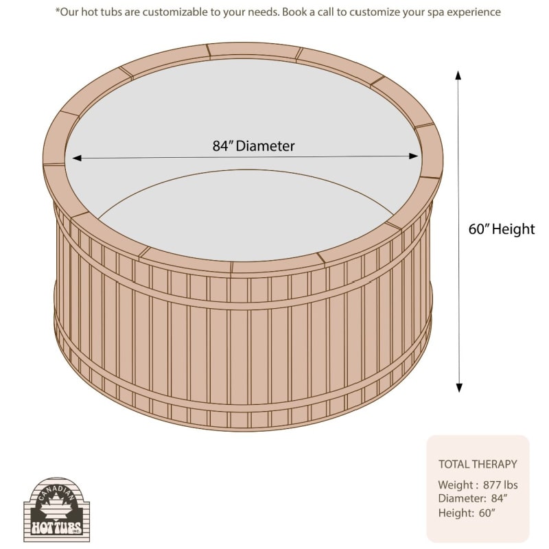 Canadian Hot Tubs Total Therapy 7' Round, 5' Tall