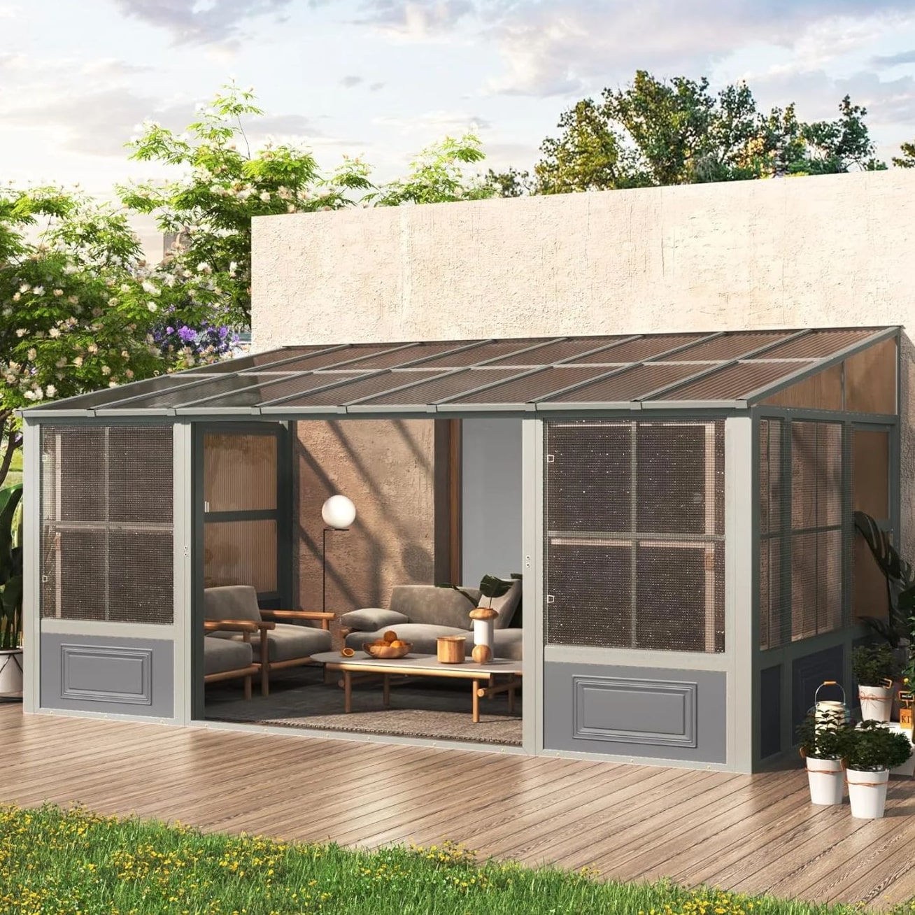 EROMMY 10x16 Solarium Outdoor Sunroom