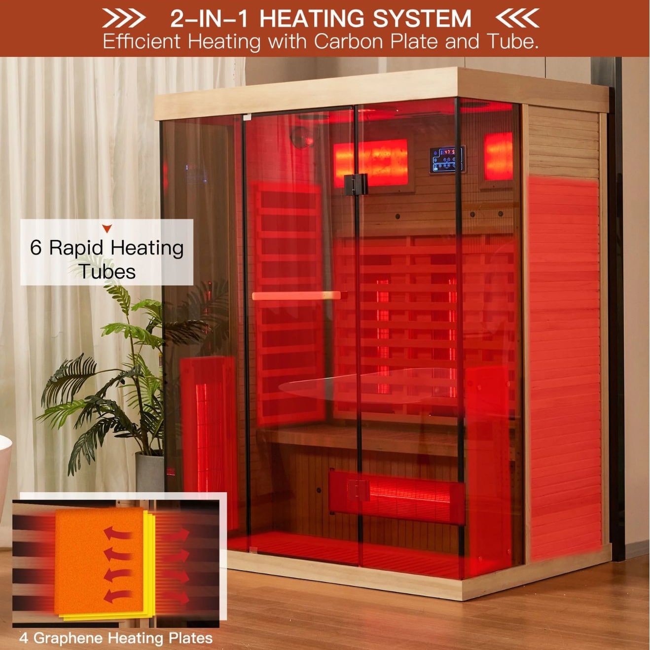 EROMMY 3 Person Infrared Sauna