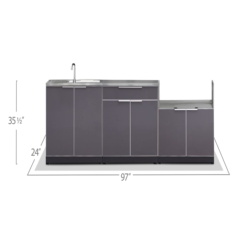 NewAge Products exterior kitchen cabinets 97in x 24in x 35.5in