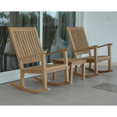Outdoor rocking chair set-Del-Amo Bahama with square table