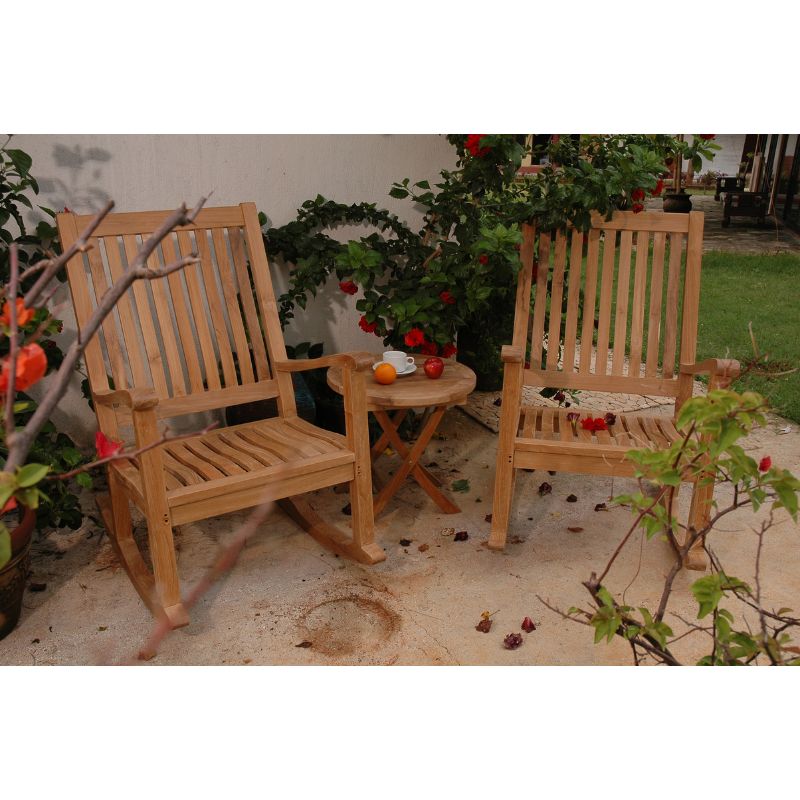 Anderson Teak Patio Rocking Chair Set - Del-Amo Bahama — Modern Outdoor ...