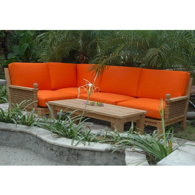 Outdoor sectional-Luxe 5 Set with coffee table
