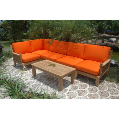 Outdoor sectional-Luxe 6 Set with coffee table