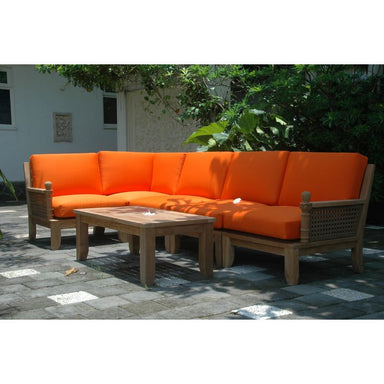 Patio sectional-luxe 6 set with coffee table