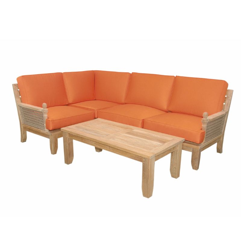Sectional for outdoor-luxe 5 set with coffee table