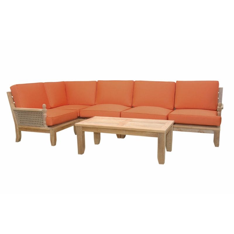 Sectional for outdoor-luxe 6 set with coffee table