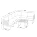 Sectional patio furniture-monterey dimensions