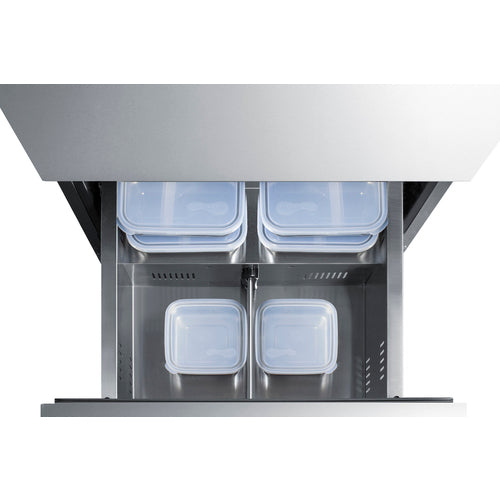 Summit Appliance ADA Compliant Upright freezer with mahogany drawers