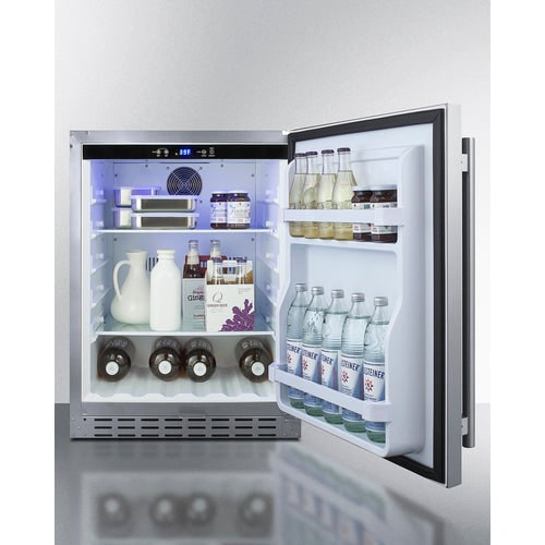 Summit Appliance ADA compliant undercounter fridge open