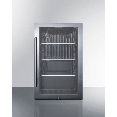 Summit Appliance mini fridge with glass door