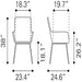 Zou Modern chairs serene specifications drawing
