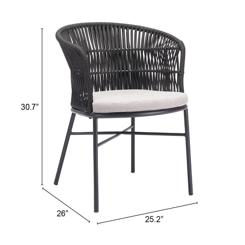 Zuo Modern dining chair freycinet black specifications