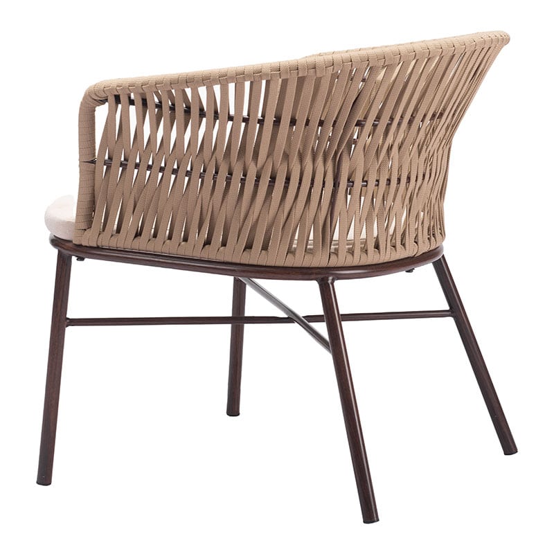 Zuo Modern dining chair freycinet natural back left