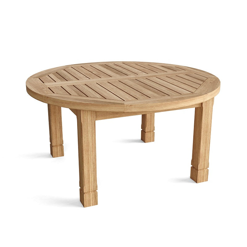 Anderson Teak Round Outdoor Coffee Table - South Bay