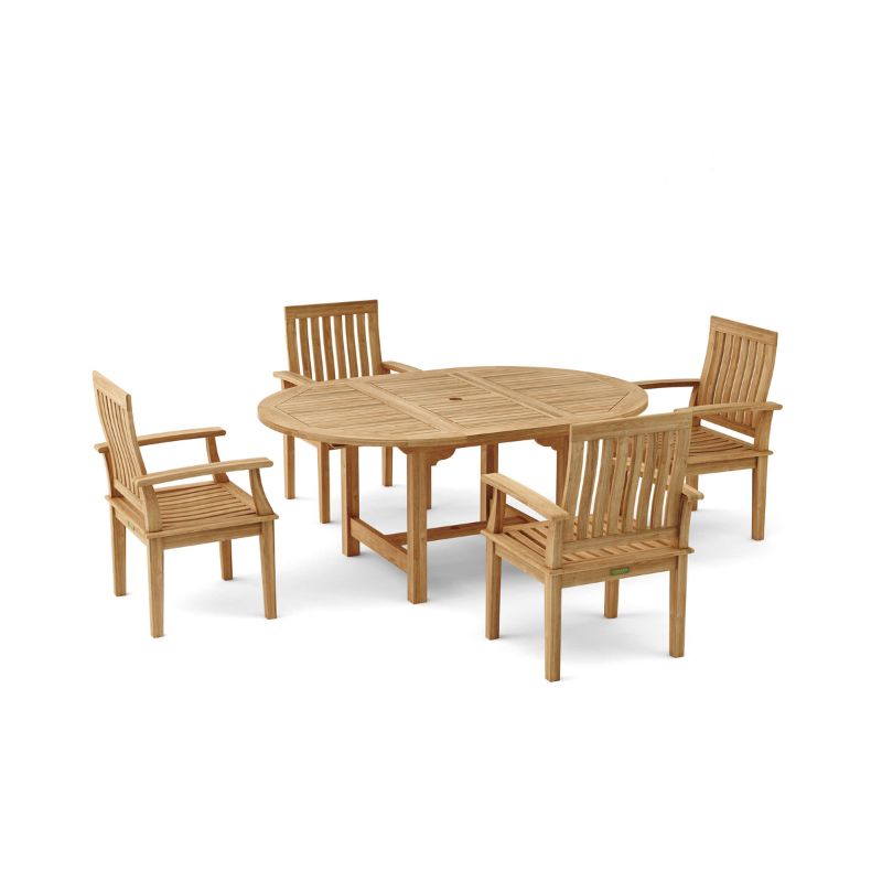 Anderson Teak Bahama Brianna 5-Pieces Extension Dining Set