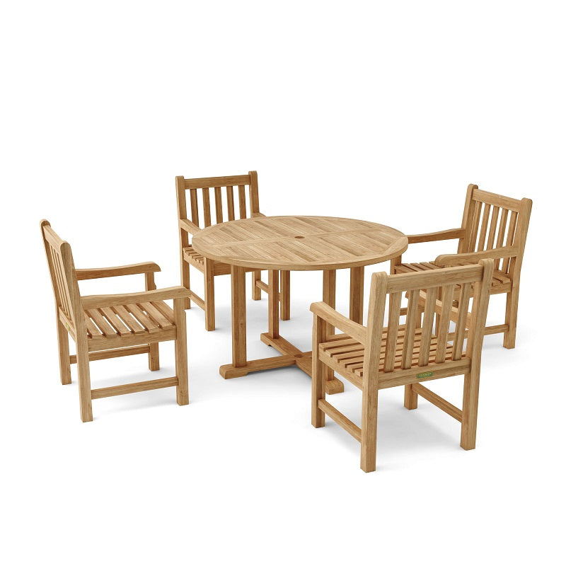 Anderson Teak Tosca Classic Armchair 5-Pieces Dining Set
