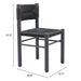 zou modern dining chair iska black specifications